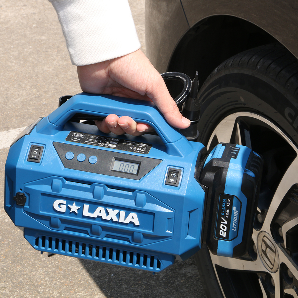 Воздушный компрессор Galaxia, насос для шин с ЖК-экраном, 160psi, 20 в