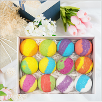 Vente en gros de set d'effervescents pour bain spa naturel sel de bain moussant hydratant et relaxant avec rose cadeau de Noël pour le corps