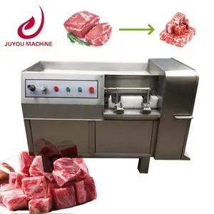 JUYOU mesin pemotong kulit babi beku, mesin pemotong kubus untuk daging sapi skala kecil
