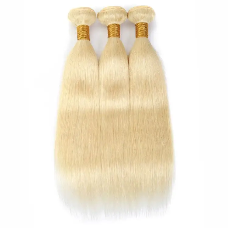 Mèches malaisiennes lisses blondes 613 à double trame Remy, cheveux humains, 10 à 28 pouces, vente en gros, apple girl