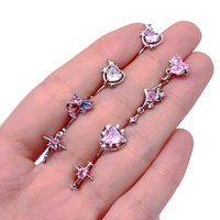 Bijoux Gaby papillon lunettes cz or 14k faux piercing nez faux anneau de nez clous pendants clips de manchette falsos faux piercing