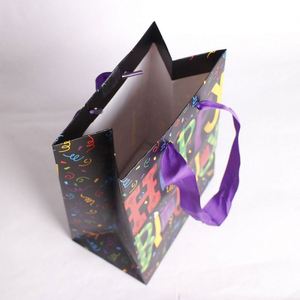 Luxury Handmade Paper Bag in Art Paper With Turn Top Colorful PP Rope Handle With Lamination for Clothes/gift/jewelry - Product Image 3