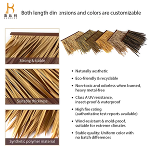 Thatch sintético tradicional + techo + sintético ignífugo imitación impermeabilización Nylon Paja rollo de techo de paja - Product Image 2