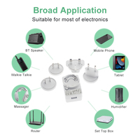 Adaptateur secteur USB 5V 1A avec prise interchangeable, adaptateur secteur AC/DC