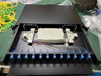 Kotak Terminal bingkai distribusi serat optik FTTH luar ruangan tipe tarik 300 12 SC LC dengan kabel optik