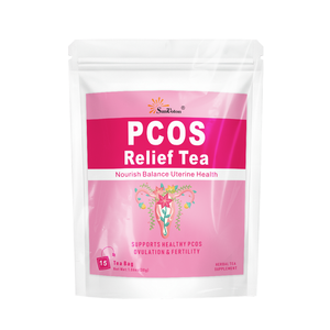 Thé OEM/ODM pour le soulagement du syndrome des ovaires polykystiques (SOPK) - Aide à l'équilibre hormonal et à la régulation du cycle menstruel avec des herbes biologiques, soutien à la fertilité, 15 sachets - Product Image 1
