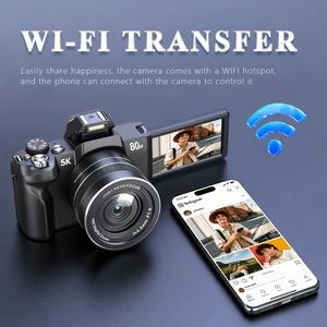 Caméra de vlogging 5K 80MP avec WiFi, webcam, lumière LED, zoom 18X, écran 3 pouces, appareil photo numérique pour YouTube et photographie - Product Image 4