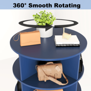 Portascarpe girevole a 6 livelli torre mensola in legno a 360 ° per la casa contiene 35 paia di scarpe - Product Image 5