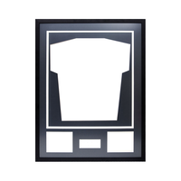 Caja expositora de madera al por mayor para camisetas deportivas, vitrina con efecto sombra para camisetas de baloncesto y fútbol, almacenamiento y exhibición, directo de fábrica