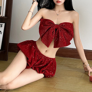 Nuevo Conjunto <span class=keywords><strong>de</strong></span> Ropa <span class=keywords><strong>de</strong></span> Otoño para <span class=keywords><strong>Mujer</strong></span>, Chaleco Ajustado <span class=keywords><strong>de</strong></span> Color Sólido, Pantalones Cortos <span class=keywords><strong>de</strong></span> Cintura Baja a la Moda - Product Image 1