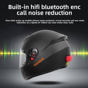 FOXWEAR Nuevo Casco Integral <span class=keywords><strong>de</strong></span> Motocicleta con Cierre Rápido, Material ABS, Cámara Integrada, Certificado DC - Product Image 4