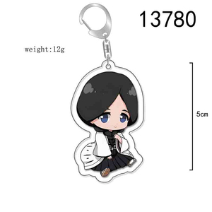 Porte-clés en acrylique Anime <span class=keywords><strong>BLEACH</strong></span>, figurines Kurosaki Ichigo, Kuchiki Rukia, <span class=keywords><strong>Zaraki</strong></span> Kenpachi, Kuchiki Byakuya, cadeaux mignons, vente en gros - Product Image 5