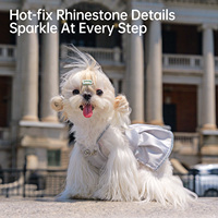 Robe pour chien TOUCHDOG pour petits chiens, robe tutu scintillante, robes d'été pour animaux de compagnie, nœud papillon rose diamant, tenue de cérémonie pour animaux de compagnie pour les mariages