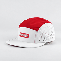 Casquette de sport en polyester personnalisée pour la course et le camping, avec perforations laser, casquette snapback, casquette vierge en nylon imperméable à 5 panneaux