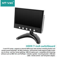 Monitor 7 Inci Tahan Air, Layar Kokoh, Stabilitas Tinggi, Monitor HDMI Kuat Dengan Remote Control