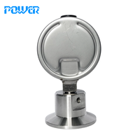 Manomètre à diaphragme sanitaire en acier inoxydable à raccord rapide POWER Clamp Chuck, précision 0,1 MPa