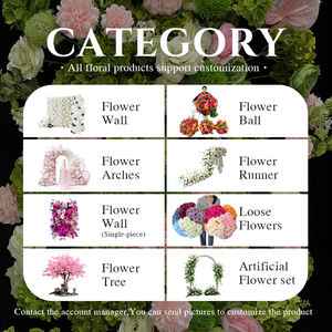 Kit d'arche sur mesure haut de gamme avec une végétation luxuriante et des fleurs artificielles rose clair - Product Image 5