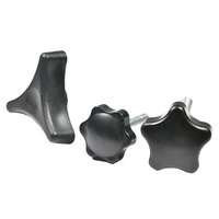 Vis à oreilles métriques M4 M5 M6 M8 à filetage, poignée en plastique noire, vis à oreilles à serrage rapide, vis à oreilles à poignée en étoile Torx