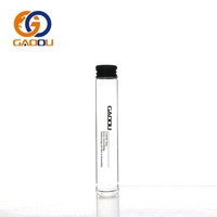 Tube en verre mince de qualité alimentaire, capacité de 5 ml à 30 ml, avec logo de différentes couleurs et bouchon à vis