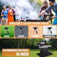 Ignifuge pour cheminée Fire Pit Smoker Grill Mats pour extérieur Grill Deck Protector Silicone Fire Pit Mat