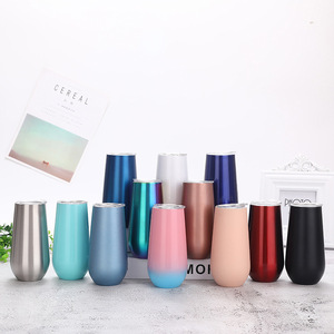 Watersy 2025 <strong>6oz</strong> Hot Selling Double Wall Stainless Steel Vacuum Insulated Champagne Wine Tumblers <strong>Coffee</strong> Cup <strong>Mug</strong> with Lids