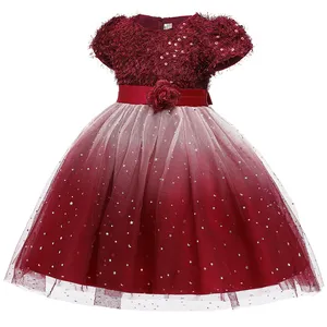 Vestido de linho africano para meninas, venda quente de vestido de linho para crianças, vestido de gatinho, l5161