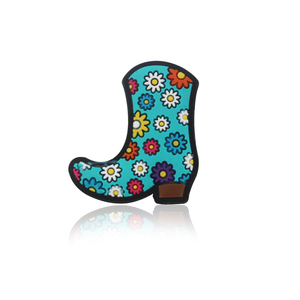 2024 Cuentas de silicona focales personalizadas con diseño de botas de vaquero y flores, y diseño de leopardo, accesorios de joyería para la fabricación de llaveros y mordedores de bebé - Product Image 2