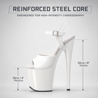 Chaussures de pole dance OEM 8 pouces à talon peep toe en PU pour la danse exotique en boîte de nuit et les compétitions