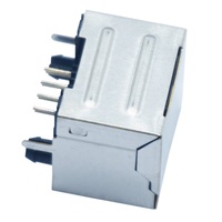 8P8C 8 Pin Metal Shell Fiber Optique Jack Femelle Ethernet RJ45 Connecteur