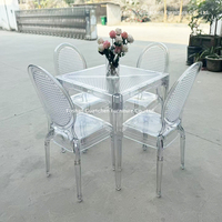 Chaises de tables de mariage en plastique transparent PC de style européen moderne pour les repas, les banquets en plein air, les fêtes d'hôtel et le salon