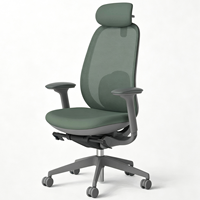 Chaise de bureau ergonomique haut de gamme avec accoudoirs 4D, appui-tête 3D, soutien lombaire réglable et base en aluminium