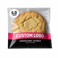 Sachets d'emballage personnalisés transparents pour boulangerie avec logo, sacs en plastique thermoscellables pour biscuits, gâteaux et beignets