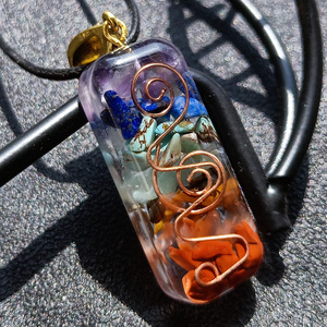 Pendentifs en perles naturelles sculpté<span class=keywords><strong>es</strong></span> à la main, pendentifs en cristal, chakra, poli, 100 pièces - Product Image 5