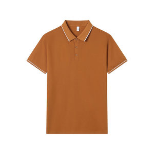 Camisa polo de color sólido, algodón, ribete en contraste, cuello vuelto, manga corta para hombres y mujeres, uso diario - Product Image 2