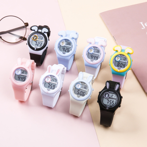 Montres numériques pour enfants, filles et garçons, étanches 30M, avec lumières colorées, design animal mignon, montre-bracelet pour l'extérieur, excellent cadeau pour les enfants <span class=keywords><strong>de</strong></span> 5 à 12 ans - Product Image 6