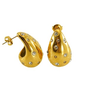 ZOGXIN Gold Teardrop Stud Earrings Geometric Design Unisex Fashion Jewelry - Product Image 5