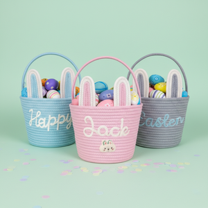 Paniers de rangement pliables en corde de coton tressée, avec poignée durable, pour aliments, cadeaux d'Halloween, conteneurs de salon - Product Image 5