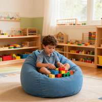 Pouf Moderne Pliable Simple et Doux pour Enfants, Fauteuil Paresseux, Siège Enfant avec Housse Amovible
