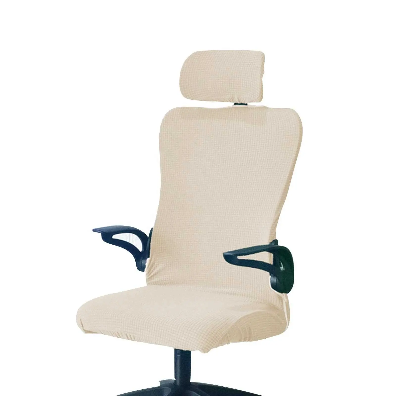 Ofis koltuğu kapak ile kafalık kapak sandalye kapakları için dayanıklı fermuarlar ile ev mutfak dönen bilgisayar sandalyesi