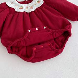 INS nouveau-né bébé vêtements salutations du <span class=keywords><strong>Nouvel</strong></span> <span class=keywords><strong>An</strong></span> vêtements d'hiver bébé barboteuse festif matelassé épaissi combinaison en coton une pièce - Product Image 5