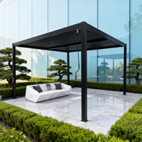 Auvent en aluminium à feuilles, design moderne de haute qualité, monocouche, imperméable et pare-soleil