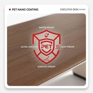 Escritorio de Oficina Moderno y Lujoso en Forma de L, Modular y Duradero, de Madera Sólida, con Cajonera Grande para Gerente/Abogado/Director Ejecutivo - Product Image 3