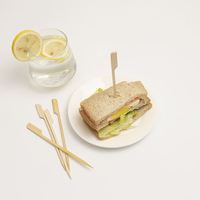 Brochettes de bambou plates biodégradables 100 % naturelles, multi-tailles, qualité alimentaire, Teppo Stick, vente directe usine