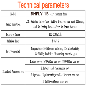 BNFLY-1B air Captura De Fluxo Capuz Instrumento Veterinário Medidor De Volume De Ar Balômetro Capô - Product Image 6