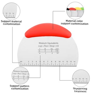 Outil de coupe de pâte Grattoir à pâtisserie pour pain, gâteau, pizza Bonnes poignées Grattoir d'établi et hachoir en acier inoxydable - Product Image 2
