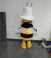 Costume de mascotte abeille en peluche blanche personnalisé 2025 pour adultes, idéal pour Halloween et le carnaval