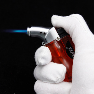 Briquet à jet de flamme réglable <span class=keywords><strong>rechargeable</strong></span> au <span class=keywords><strong>gaz</strong></span> butane visible, <span class=keywords><strong>mini</strong></span> bouteille de vin créative - Product Image 3