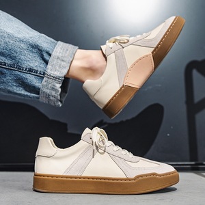 ใส่ได้ทั้งชายและหญิงรองเท้าวิ่งสไตล์เยอรมันย้อนยุครองเท้าผ้าใบผูกเชือกมิดซอลหนังเทียมด้านบน | เทรนด์แฟชั่นสำหรับทุกฤดูกาล - Product Image 3