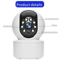 Caméra OV3 pour surveiller les enfants à la maison, vision nocturne HD à double lumière, moniteur sans fil WiFi, caméra sans fil, prend en charge la carte mémoire