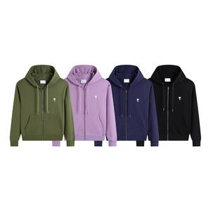 Suéter con Capucha AMI CLAMS, Bordado con Patrón Sólido, Estilo Amor, Primavera-Otoño, Nuevo Cárdigan, Abrigo Informal de Manga Larga para Hombre y Mujer - Product Image 5